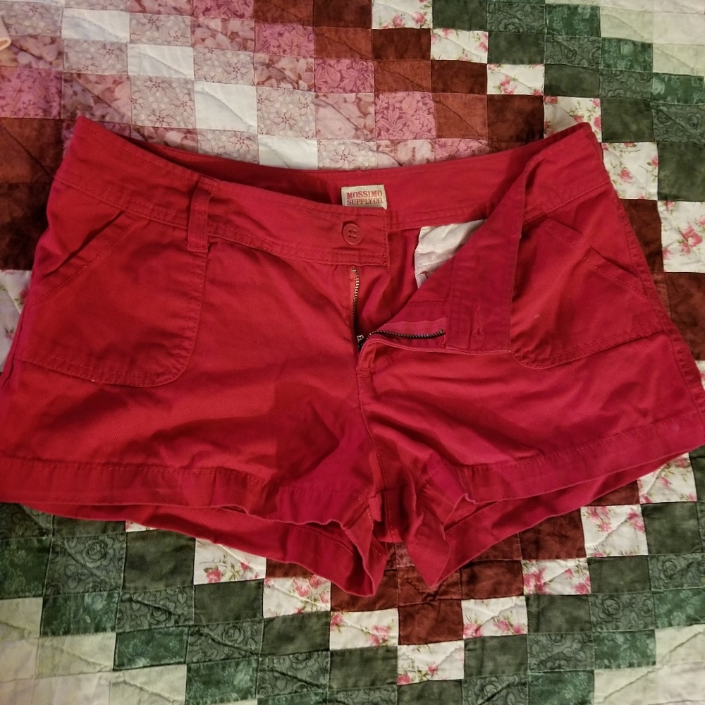 Mossimo red jean shorts size 11
